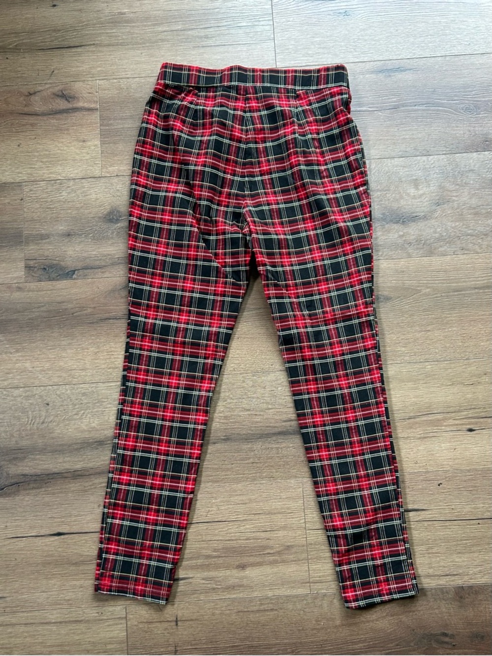 Tommy Hilfiger punk rock/ emo style Red Black Plaid Skinny Pants - Picture 2 of 6